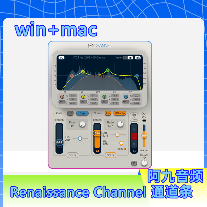 Waves Renaissance Channel 文艺复兴通道条直播混音专业插件一键安装win+mac-阿九编曲混音资源站