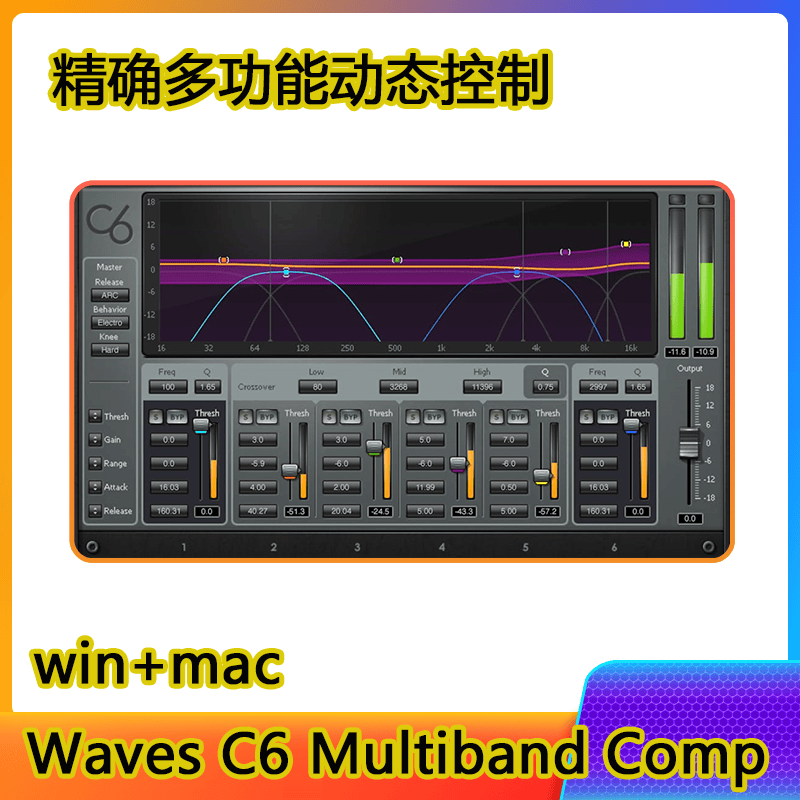 Waves C6 Multiband Compressor多功能精确动态控制一键安装win+mac-阿九编曲混音资源站